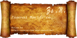 Zsarnai Marléne névjegykártya